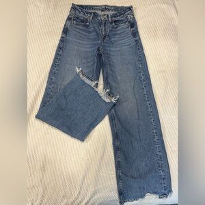Classic Blue Distressed Women Jeans